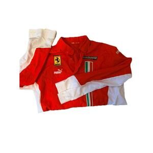 Puma Ferrari Challenge Long Sleeve Scuderia  F1 Team Racing Crew Shirt Men L